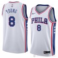 Camiseta James Young #8 Philadelphia 76ers Association 2018 Blanco