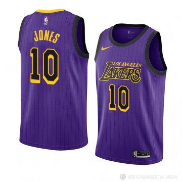 Camiseta Jemerrio Jones #10 Los Angeles Lakers Ciudad 2018-19 Violeta