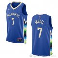 Camiseta Joe Ingles #7 Milwaukee Bucks Ciudad 2022-23 Azul