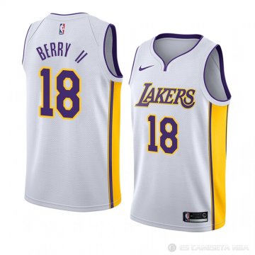 Camiseta Joel Berry II #18 Los Angeles Lakers Association 2017-18 Blanco