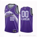 Camiseta Jordan Clarkson #00 Utah Jazz Ciudad 2023-24 Violeta