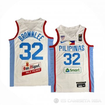 Camiseta Justin Brownlee #32 Filipino Juegos Olimpicos 2024 Blanco