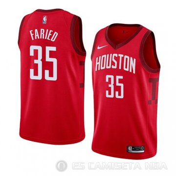 Camiseta Kenneth Faried #35 Houston Rockets Earned 2018-19 Rojo