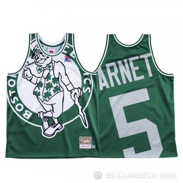Camiseta Kevin Garnett #5 Boston Celtics Mitchell & Ness Big Face Verde