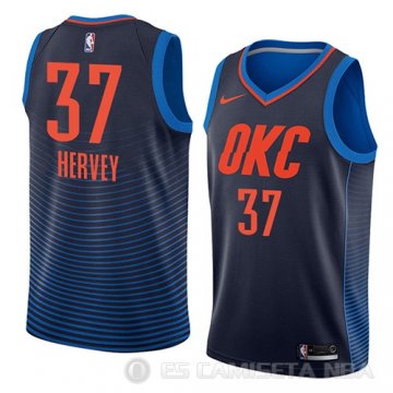 Camiseta Kevin Hervey #37 Oklahoma City Thunder Statement 2018 Azul