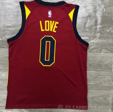 Camiseta Kevin Love NO 0 Cleveland Cavaliers Icon 2018 Rojo
