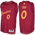 Camiseta Kevin Love #0 Cleveland Cavaliers Navidad 2016 Rojo