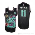 Camiseta Kyrie Irving NO 11 Brooklyn Nets Swamp Dragon Negro