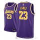 Camiseta Lebron James #23 Los Angeles Lakers Nike Statement 2018-19 Violeta