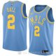 Camiseta Lonzo Ball #2 Los Angeles Lakers Classic 2017-18 Azul