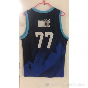 Camiseta Luka Doncic NO 77 Slovenia Tokyo 2021 Azul2