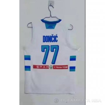 Camiseta Luka Doncic NO 77 Slovenia Tokyo 2021 Blanco2