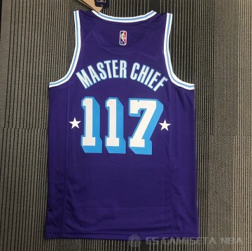Camiseta Master Chief NO 117 Los Angeles Lakers x X-BOX Violeta