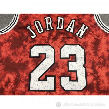 Camiseta Michael Jordan NO 23 Chicago Bulls Galaxy Rojo