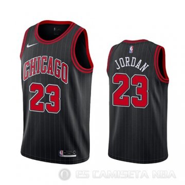 Camiseta Michael Jordan #23 Chicago Bulls Statement 2019-20 Negro