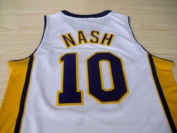 Camiseta Nash #10 Los Angeles Lakers Blanco