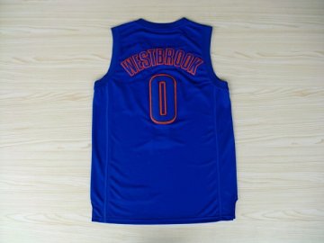 Camiseta Westbrook #0 Thunder 2012 Navidad Azul
