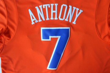 Camiseta Anthony #7 Knicks 2013 Navidad Naranja