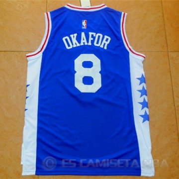 Camiseta Okafor #8 Philadelphia 76ers Azul