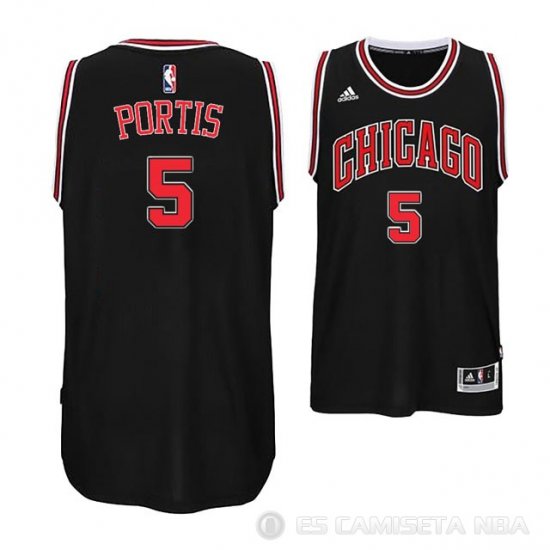 Camiseta Portis #5 Chicago Bulls Negro - Haga un click en la imagen para cerrar