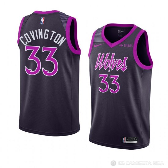 Camiseta Robert Covington #33 Minnesota Timberwolves Ciudad 2018-19 Violeta - Haga un click en la imagen para cerrar