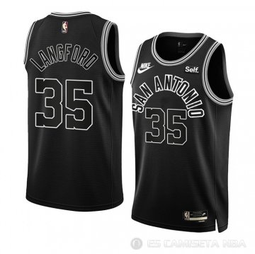 Camiseta Romeo Langford #35 San Antonio Spurs Classic 2022-23 Negro