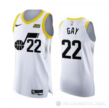 Camiseta Rudy Gay #22 Utah Jazz Association Autentico 2022-23 Blanco