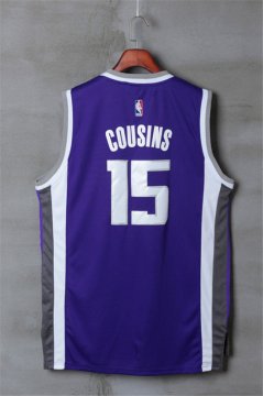 Camiseta Sacramento Kings Cousins #15 Purpura 2017