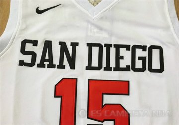 Camiseta San Diego State Leonard #15 NCAA Blanco