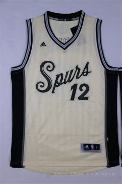 Camiseta Aldridge Christmas #12 San Antonio Spurs Blanco