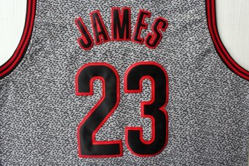 Camiseta James #23 Cavaliers 2013 Moda Estatica Gris