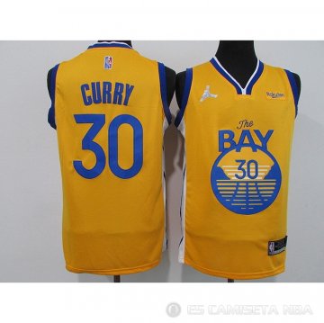Camiseta Stephen Curry #30 Golden State Warriors Statement 2021 Oro