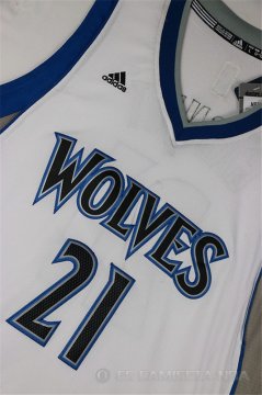 Camiseta Garnett #21 Minnesota Timberwolves Blanco