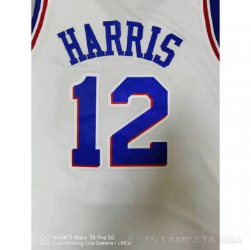 Camiseta Tobias Harris NO 12 Philadelphia 76ers Association Blanco