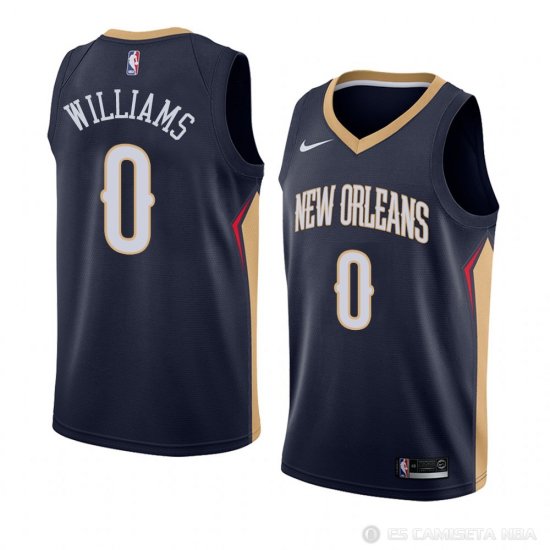 Camiseta Troy Williams #0 New Orleans Pelicans Icon 2018 Azul - Haga un click en la imagen para cerrar