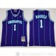 Camiseta Retro Bogues #1 Charlotte Hornets Purpura