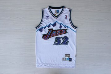 Camiseta retro Malone #32 Utah Jazz Blanco