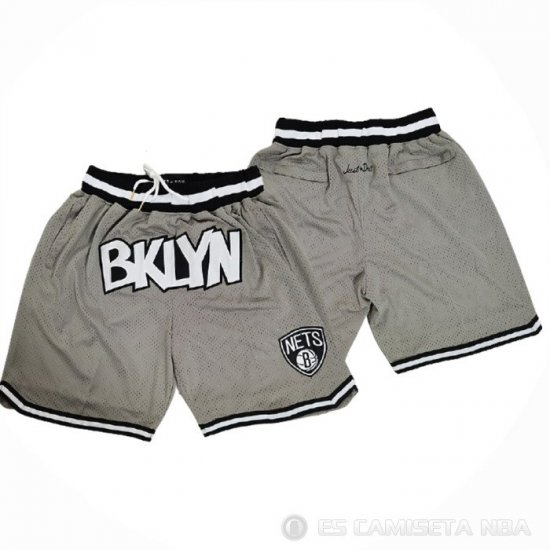 Pantalone Brooklyn Nets Just Don Gris - Haga un click en la imagen para cerrar