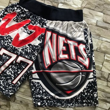 Pantalone Brooklyn Nets Mitchell & Ness 1977 Negro