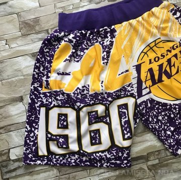 Pantalone Los Angeles Lakers Mitchell & Ness 1960 Violeta