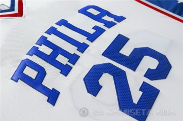 Camiseta 76ers #25 Simmons Blanco