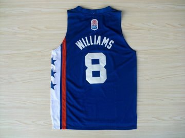 Camiseta Willams #8 Nets ABA Azul