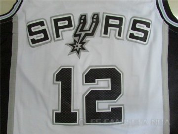 Camiseta Aldridge #12 San Antonio Spurs Blanco