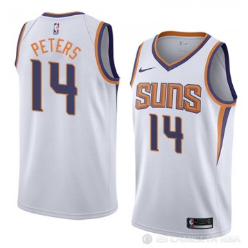 Camiseta Alec Peters #14 Phoenix Suns Association 2018 Blanco2