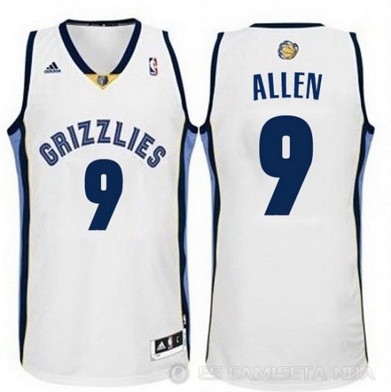Camiseta Allens #9 Memphis Grizzlies Blanco - Haga un click en la imagen para cerrar