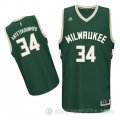 Camiseta Antetokounmpo #34 Milwaukee Bucks Verde Rev30