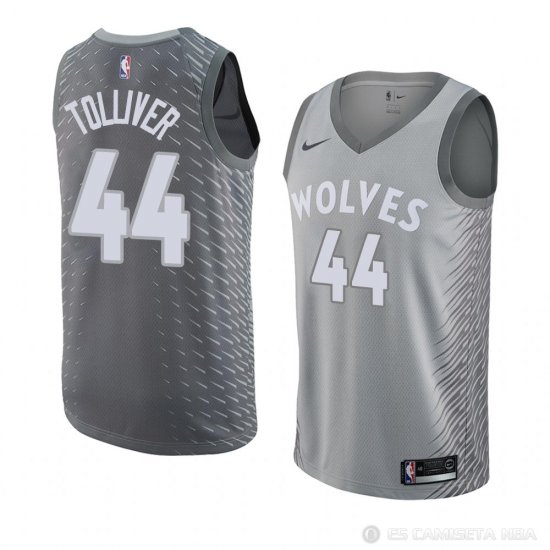 Camiseta Anthony Tolliver #44 Minnesota Timberwolves Ciudad 2018 Gris - Haga un click en la imagen para cerrar