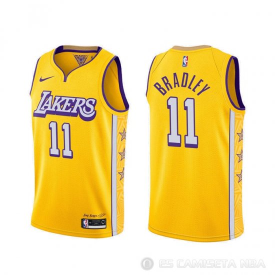 Camiseta Avery Bradley #11 Los Angeles Lakers Ciudad 2019-20 Amarillo - Haga un click en la imagen para cerrar