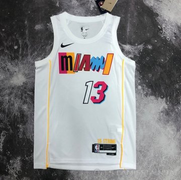 Camiseta Bam Adebayo #13 Miami Heat Ciudad 2022-23 Blanco
