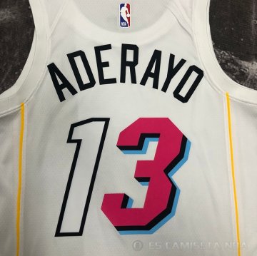 Camiseta Bam Adebayo #13 Miami Heat Ciudad 2022-23 Blanco